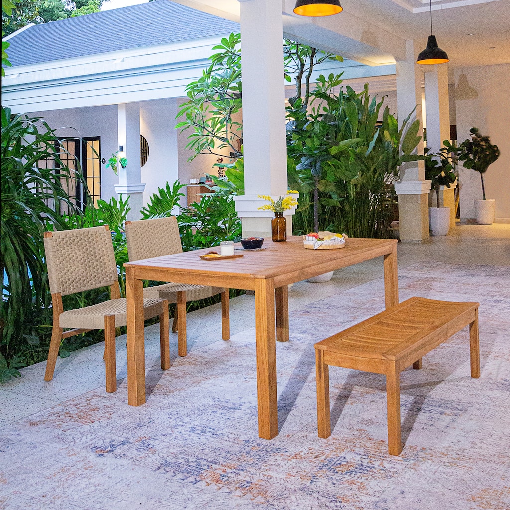 Cambridge Casual Zephyr 4-piece Teak Outdoor Dining Set