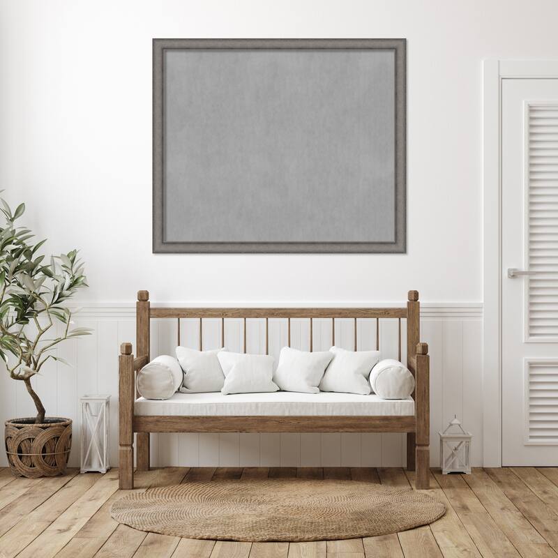 Amanti Art Burnished Concrete Framed Magnetic Board