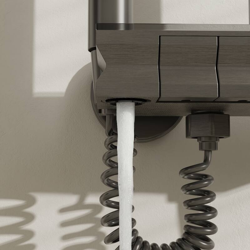 Shower System with LED Temperature Display, 4 Function Shower Panel Waterfall Tub Spout,Shower Faucet Set