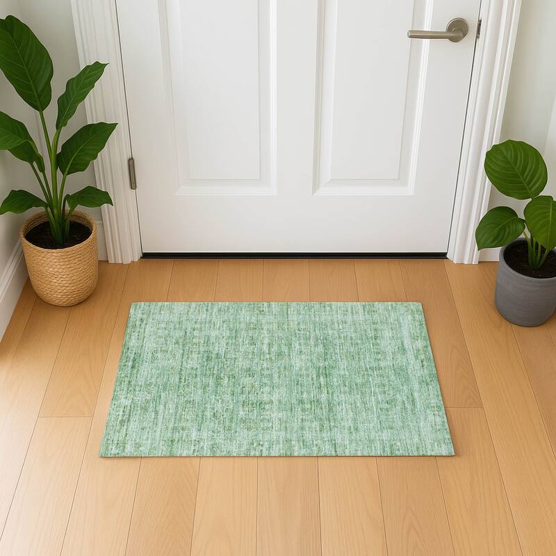 Premium Washable Super Soft Vintage Traditional Mayfield Rug - Teal - 1'8" x 2'6"