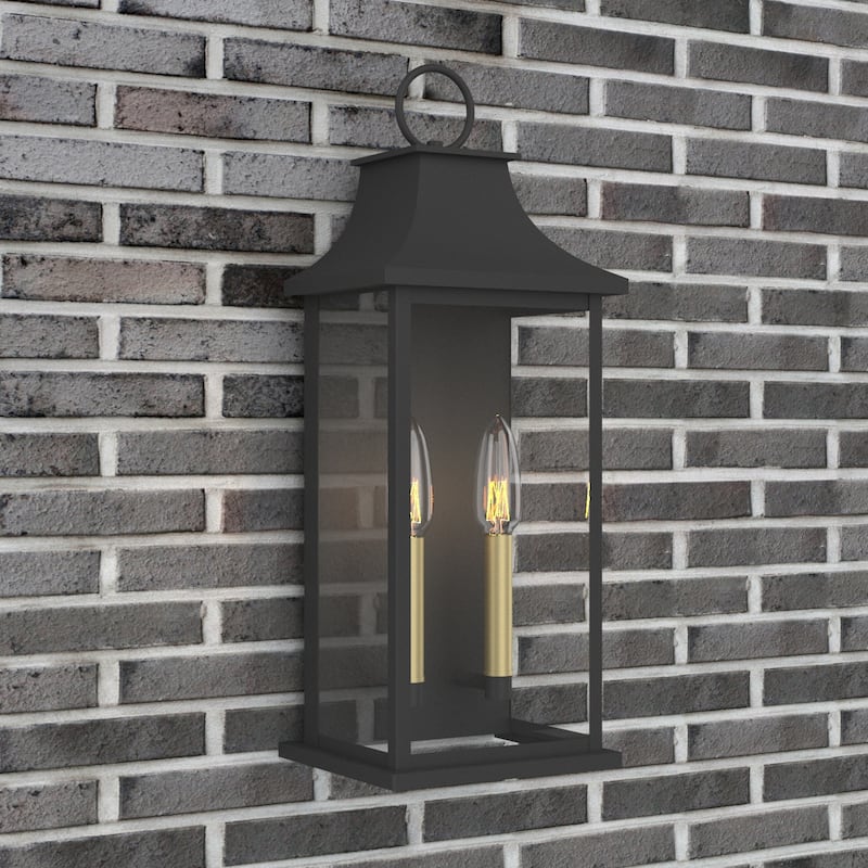 Maxax Black Metal Outdoor Wall Light - Black