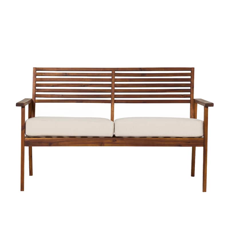 Middlebrook Slat-Back Solid Wood Patio Love Seat