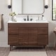 preview thumbnail 23 of 34, Avanity Carina Bathroom Vanity in Coffee Teak with White Engineered Stone Top 49" Single Sink