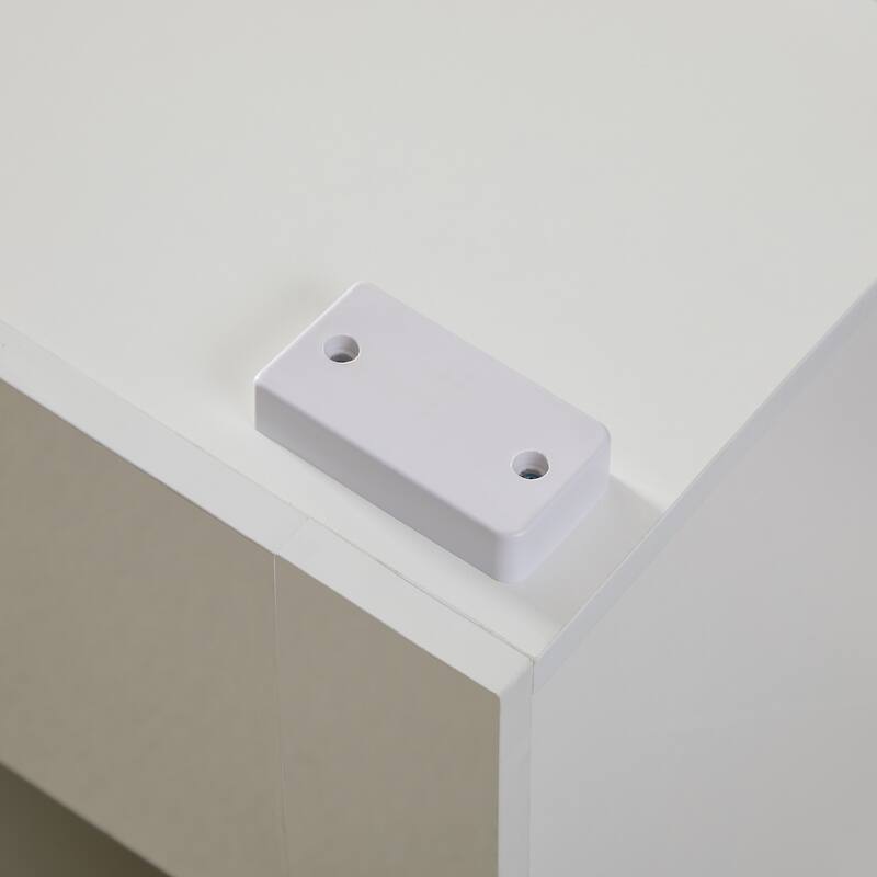 White 51" TV Stand with LED & Drawers for TVs Up to 55"
