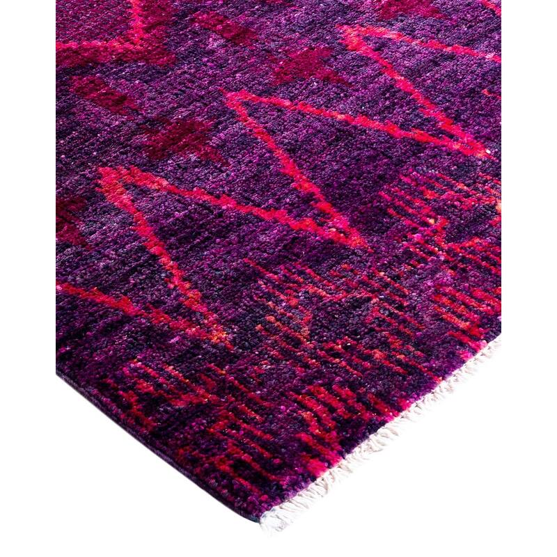 Contemporary Overdyed Wool Hand Knotted Area Rug - 6' 0" x 9' 4"