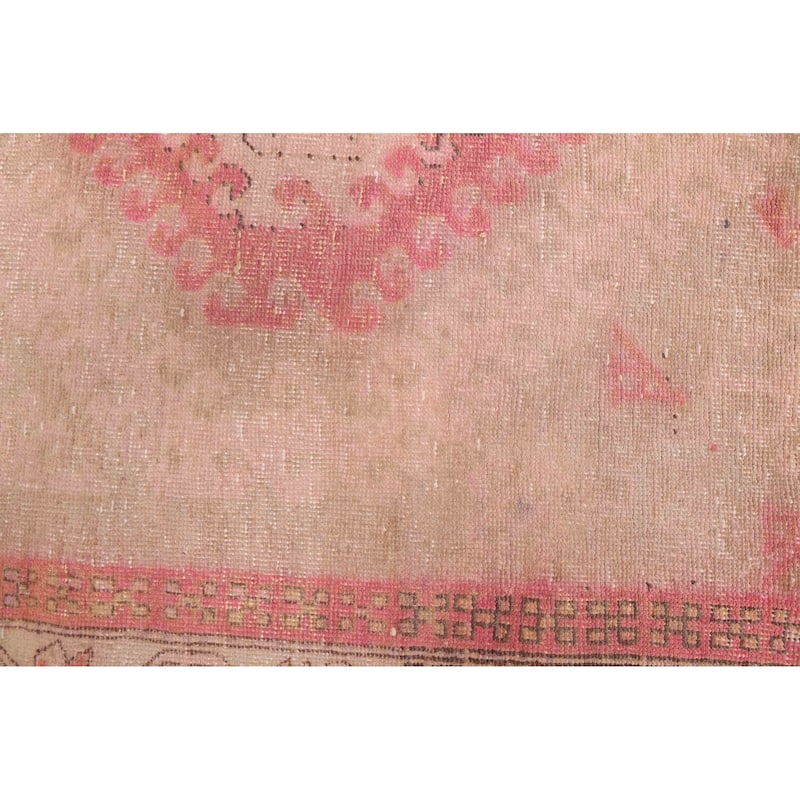 ECARPETGALLERY Hand-knotted Antalya Vintage Tan Wool Rug - 3'10 x 9'9