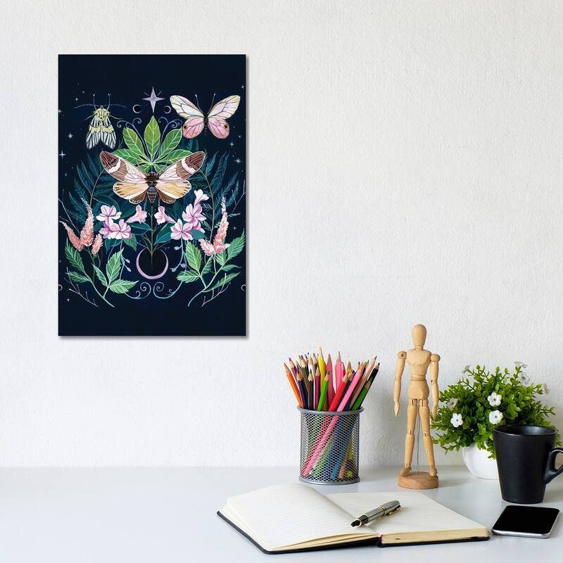iCanvas "Cicada Moon" by Clara McAllister Canvas Print - 12x8x0.75
