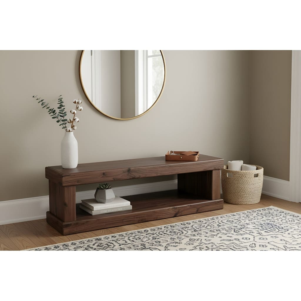 Origins by Alpine Sequoia Entry Bench, Walnut Brown