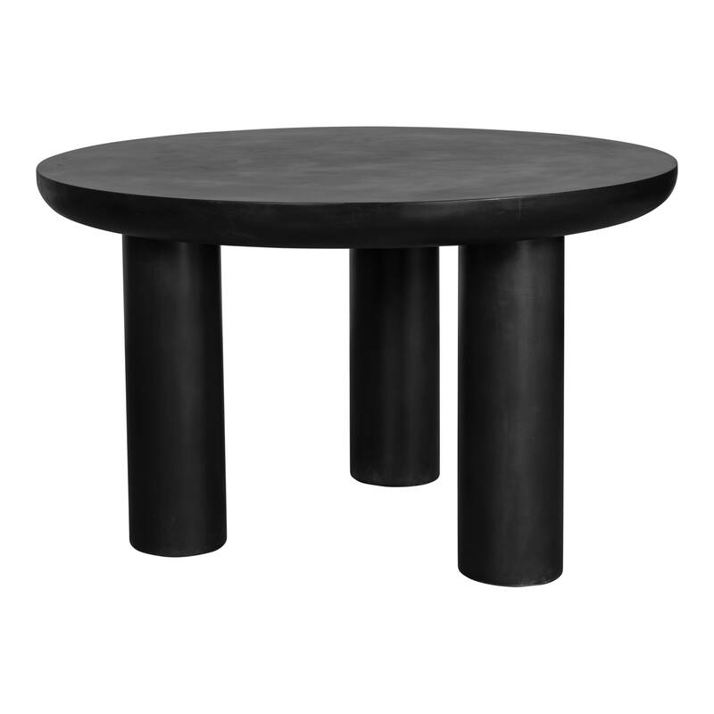 Aurelle Home Rotan Modern Concrete Double Pedestal Dining Table