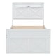 preview thumbnail 7 of 16, Twin Size Wooden Bed with Storage Headboard Featuring Built-In Outlets, Extendable Frame with Pull-Out Twin Trundle