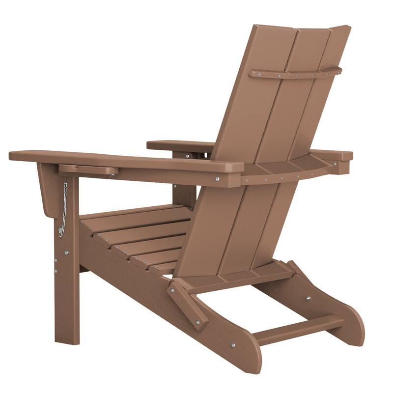 Foldable HDPE Modern Chair with Dual Cup Holders