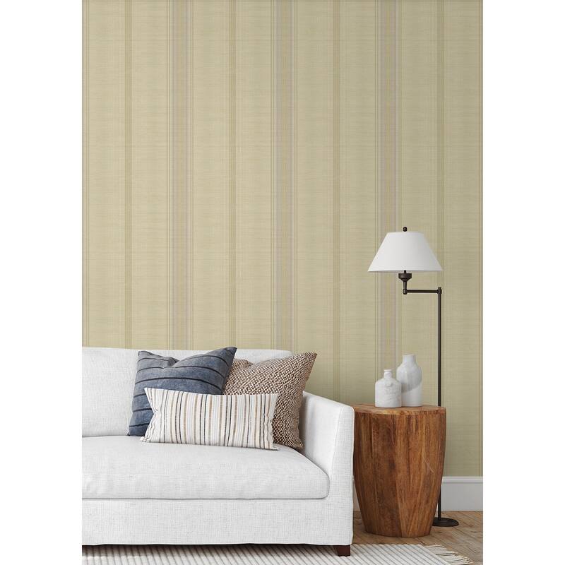 Seabrook Designs Moena Stripe Unpasted Wallpaper