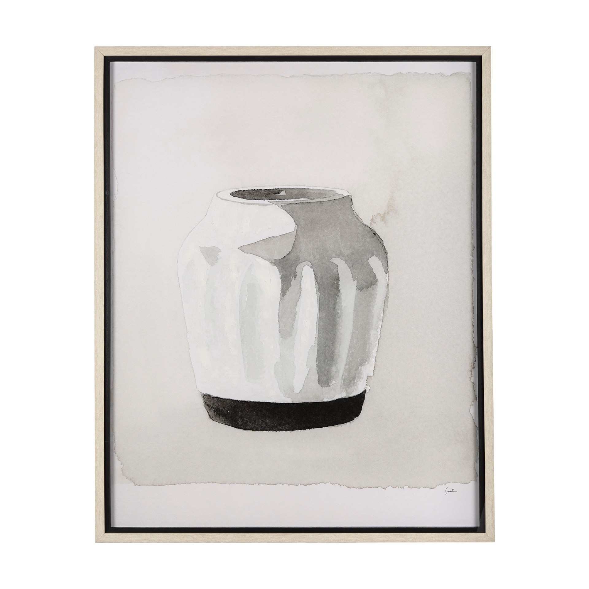 Mercana VesseII by Mercana Studio a Hand Embellished Textured Framed Art Print Matted under Glass