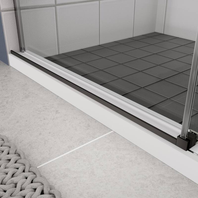 56"-60"W x 74"H Bathroom Doors with High Quality Stainless Steel Handles