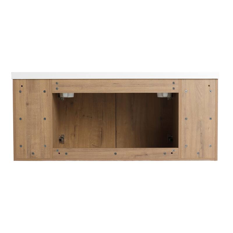 47.6" Wall Mounted Bathroom Vanity With Double Sink