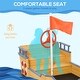 preview thumbnail 4 of 8, Wooden Kids Pirate Sandbox, Outdoor Sandboat with Bench Seats, Storage, Non-Woven Fabric Cloth for Backyard, Lawn