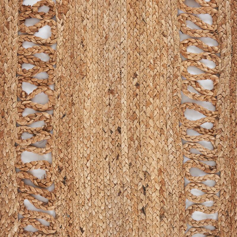 Sevita Natural Fiber Braided Border Jute Table Runner - 16" x 80"