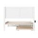 preview thumbnail 14 of 13, AFI Canyon Full Solid Wood Platform Bed with Footboard & Full Trundle in White
