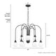 preview thumbnail 6 of 5, Hunter Valadon Matte Black with Cased White Glass 9-Light Chandelier - Dining, Living, Entry, Kitchen - Contemporary