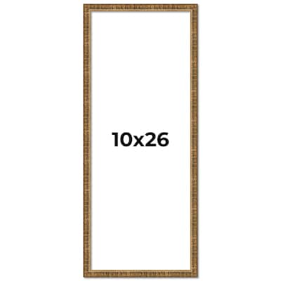 10x26 Frame Gold Kingsley Distressed Solid Wood Picture Frame Width