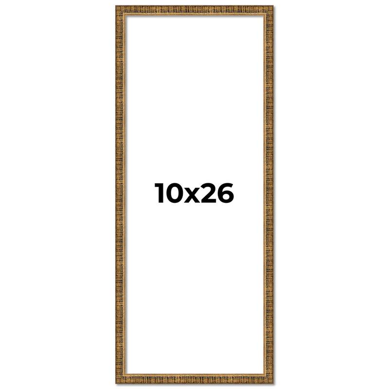 10x26 Frame Gold Solid Wood Picture Frame - Complete Modern Photo