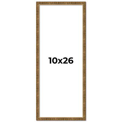 10x26 Frame Gold Solid Wood Picture Frame - Complete Modern Photo