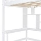 preview thumbnail 12 of 37, Twin Size Loft Bed with Storage Stairs, Desk and Wardrobe， Combination Wood Children's Bed Frame with Bookshelf, Drawers