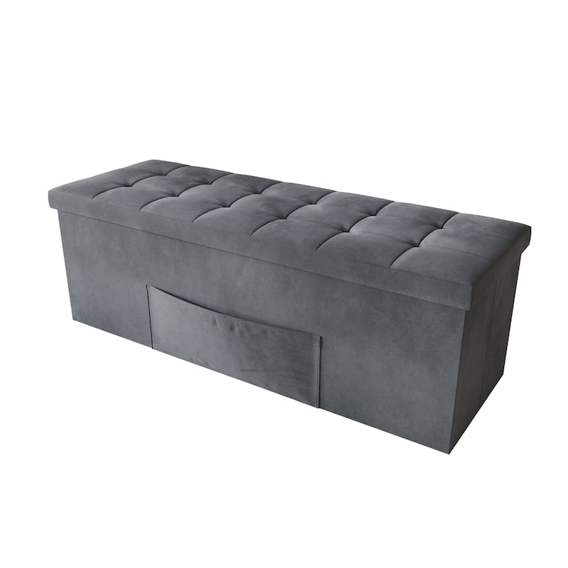 Chico Tufted Upholstered Folding Storage Bench