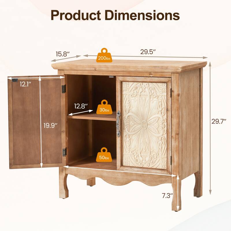 2-Door Accent Storage Cabinet - N/A