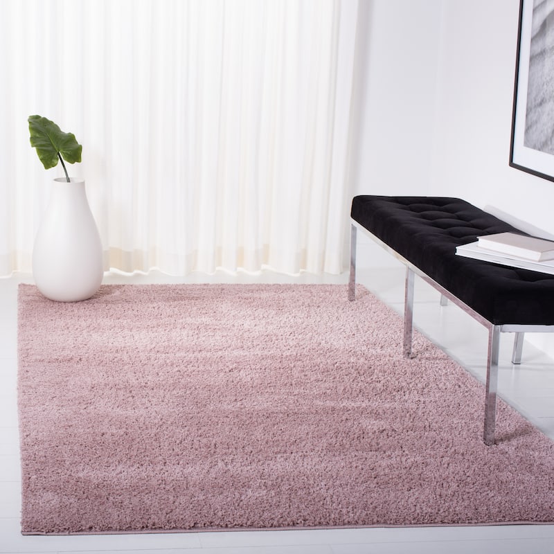 SAFAVIEH August Shag Severina Solid 1.25-inch Thick Rug - 8' x 10' - Pink