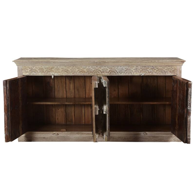 Timbergirl Solid Wood Sideboard Buffet with 4 Doors - 89