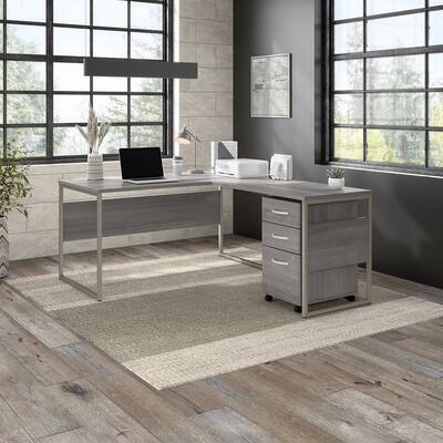 Hybrid 60W L Shaped Table Desk with Drawers by Bush Business Furniture