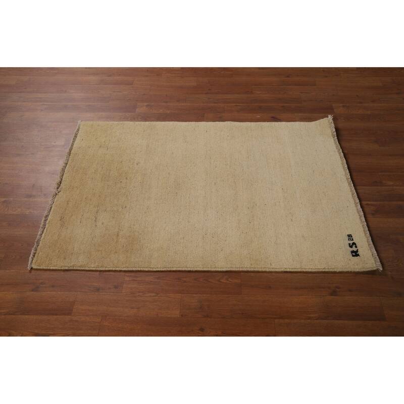 Gabbeh Modern Foyer Rug Oriental Handmade Wool Carpet - 2'9"x 4'0"