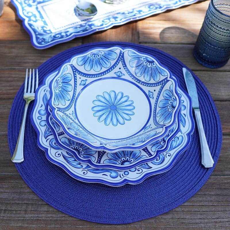 Certified International Veranda Melamine 8.5" All Purpose Bowls, Set of 4 - 8.5" Diameter x 2"