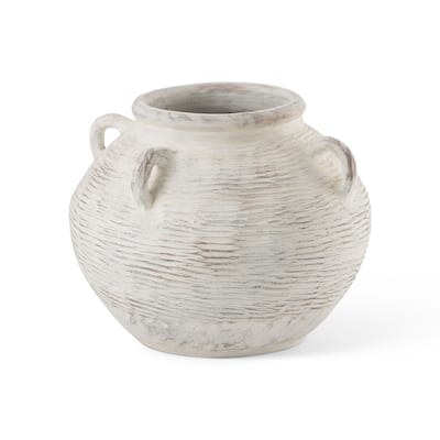 Misha Cream Ceramic Floor Vase