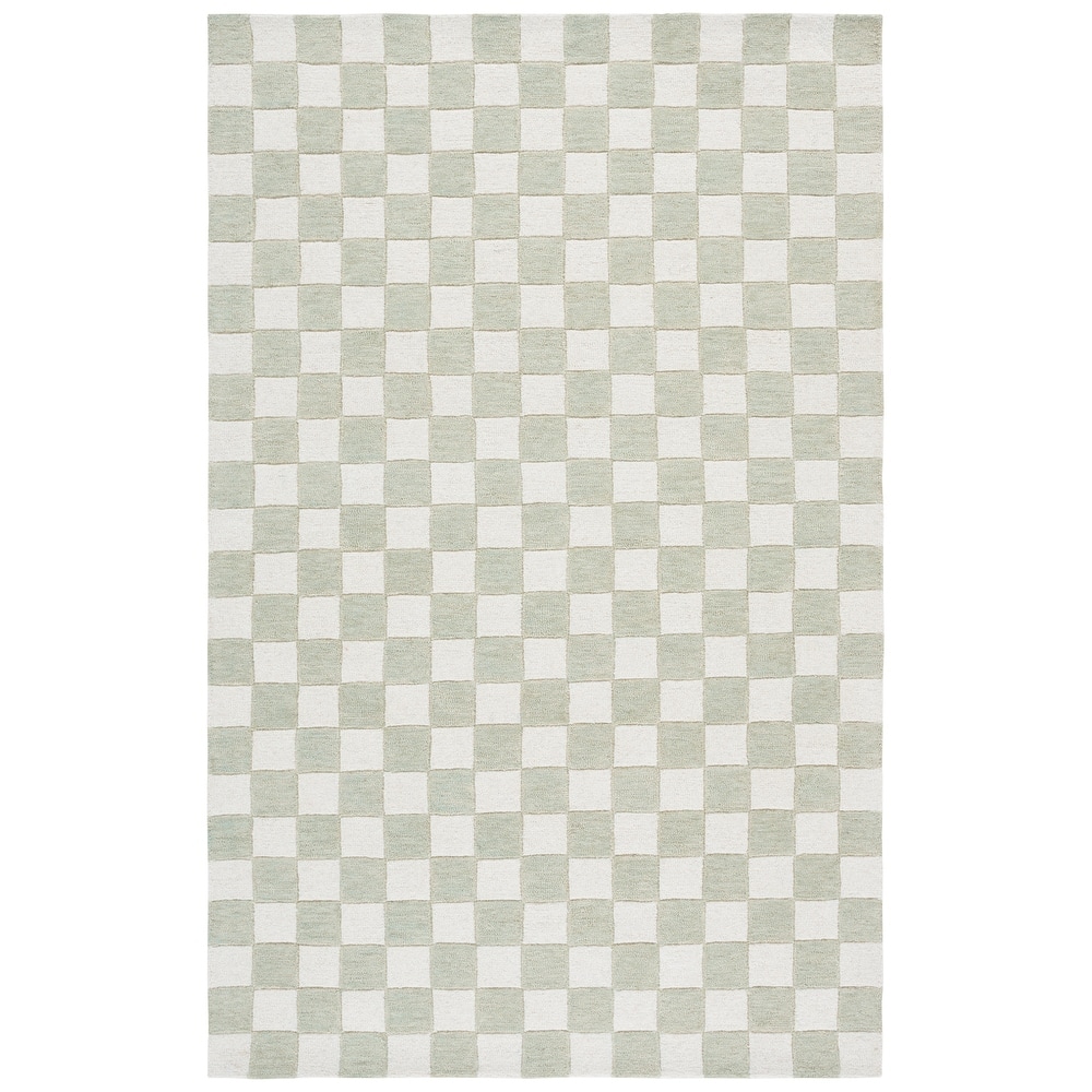 SAFAVIEH Handmade Ebony Gulnur Farmhouse Checkered Wool Rug