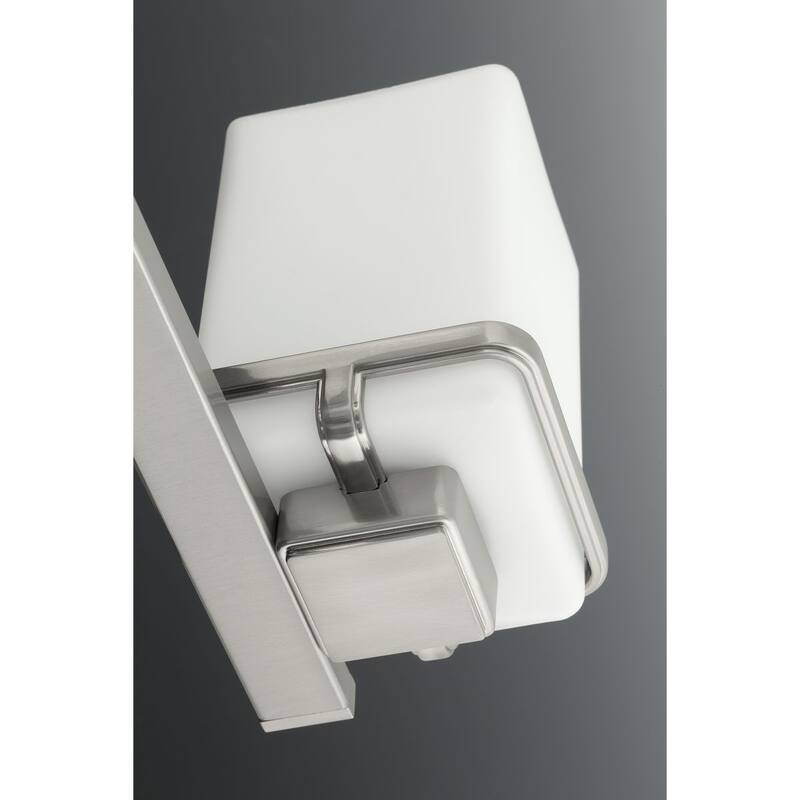 Metric Collection 3-Light Brushed Nickel Etched/Painted White Inside Glass Coastal Bath Vanity Light