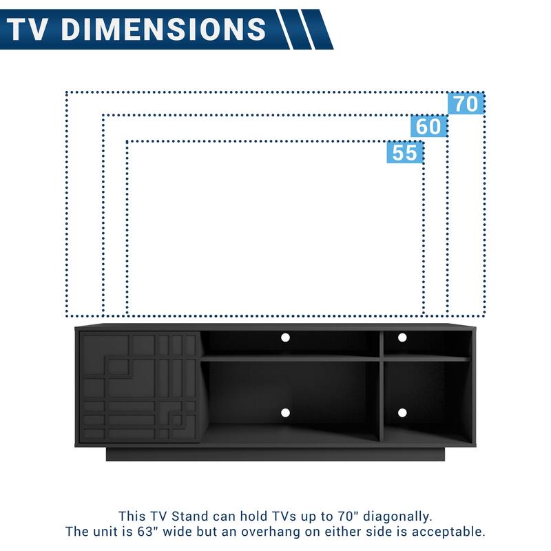 Techni Mobili Contemporary TV Stand for TVs Up to 70in, Oak