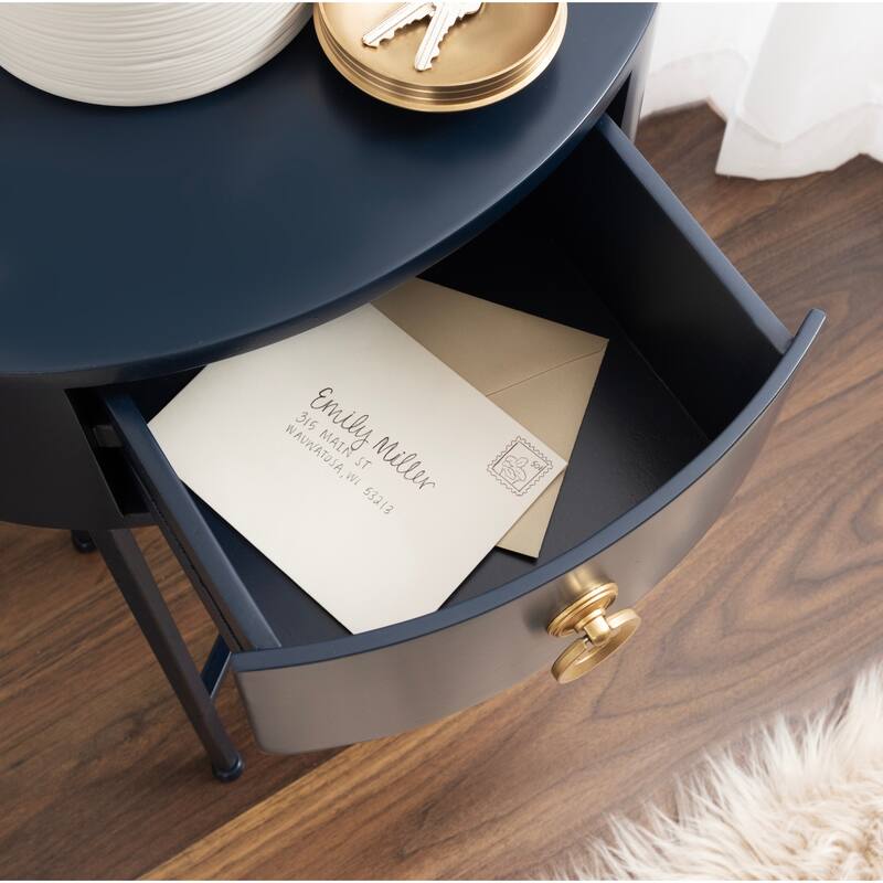 Kate and Laurel Decklyn Glam Oval Side Table