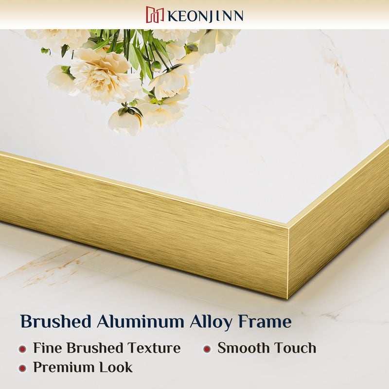 Keonjinn Aluminum Framed Wall Mount Bathroom Vanity Mirror