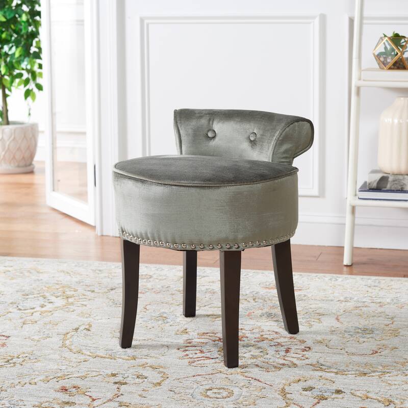 SAFAVIEH Aja Vanity Stool - 17.9" x 19" x 22.8" - 18Wx19Dx23H