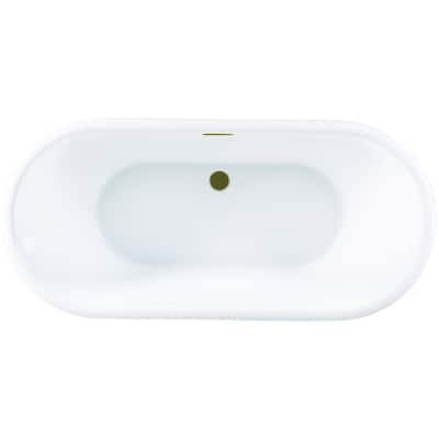 Kingston Brass VTDE713224C42 Aqua Eden 71" Free Standing Acrylic