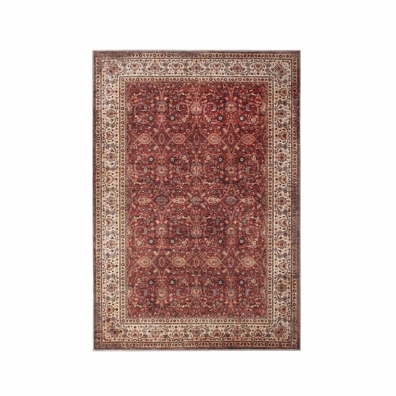 Superior Toucan Medallion Non-Slip Washable Indoor Area Rug