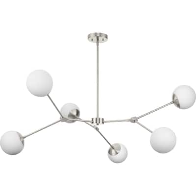 Progress Lighting P400378 Haas 6 Light 50" Wide Linear Chandelier