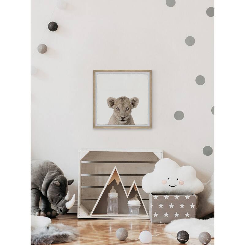 Cub in White Framed Wall Art, Elegant Home Touch - Sophisticated Artwork for Refined Décor