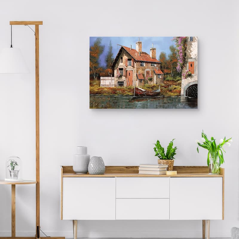 La Casa Sul Fiume by Guido Borelli Canvas Art Print