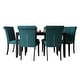preview thumbnail 1 of 24, CraftPorch Elegance 7-Piece Dining Set Teal