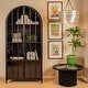 preview thumbnail 6 of 17, Arched Metal Cabinet with Glass Shelves