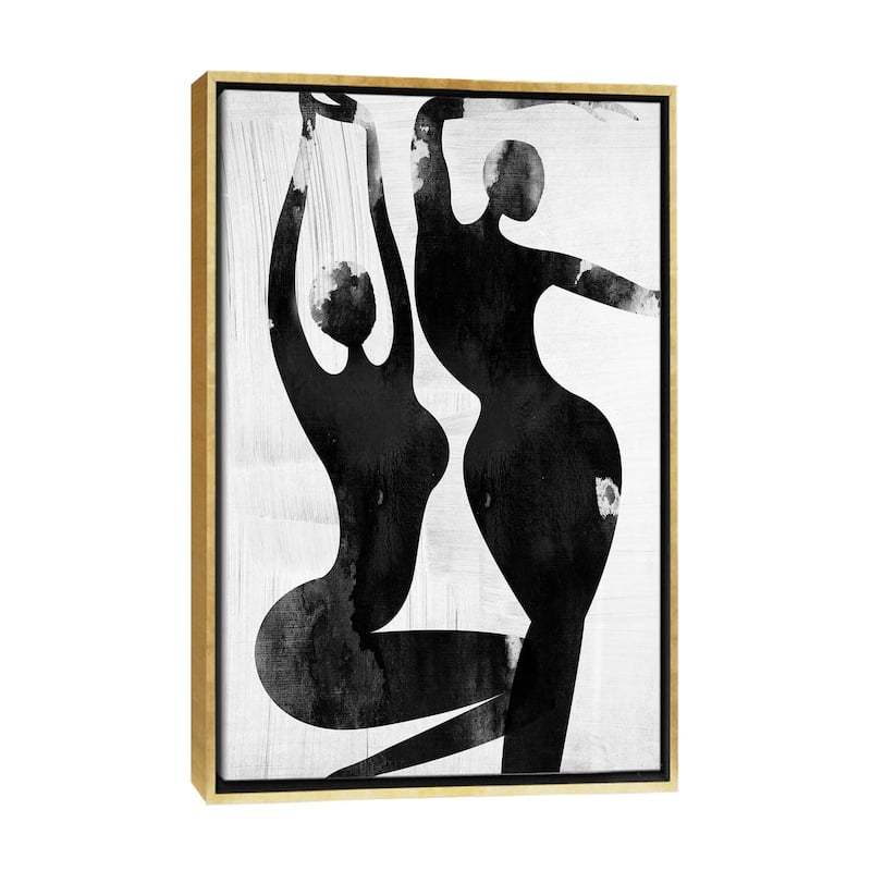 iCanvas "Let's Dance Love II" by Nikki Chu Framed Canvas Print - Gold - 40x26