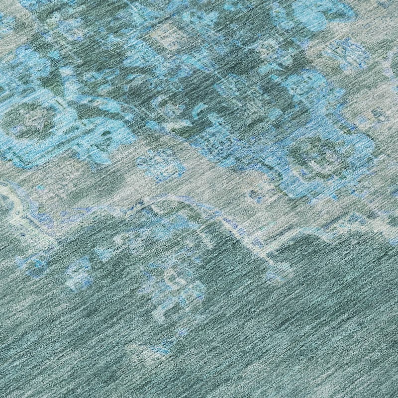 Machine Washable Indoor/ Outdoor Traditional Tabriz Chantille Rug